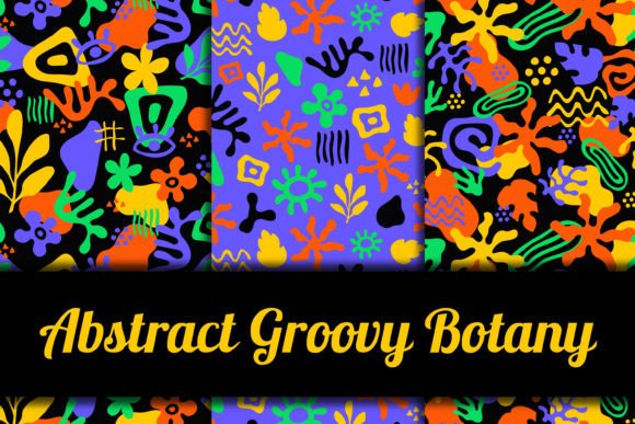 Abstract Groovy Botany Patterns Papers