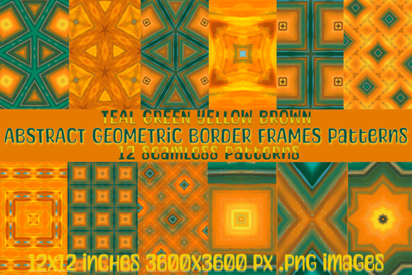 Abstract Watercolor Frame Patterns