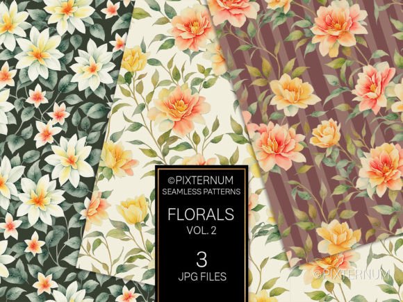 Floral Seamless Patterns Flower Papers