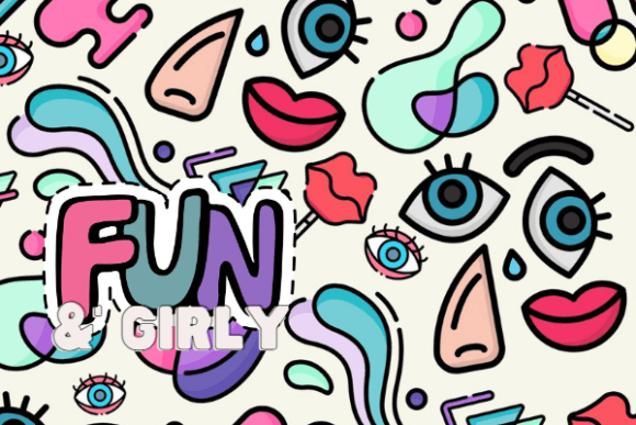 Fun Girly Patterns: A Versatile Design for Creative Projects