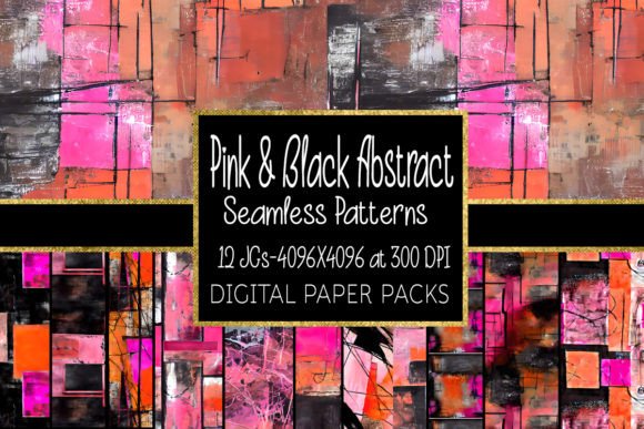 Pink and Orange Abstract Patterns