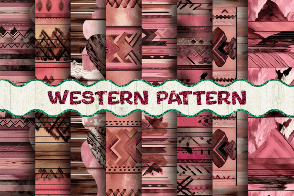 Pink Western Patterns Bundle: A Versatile Resource for Creative Projects