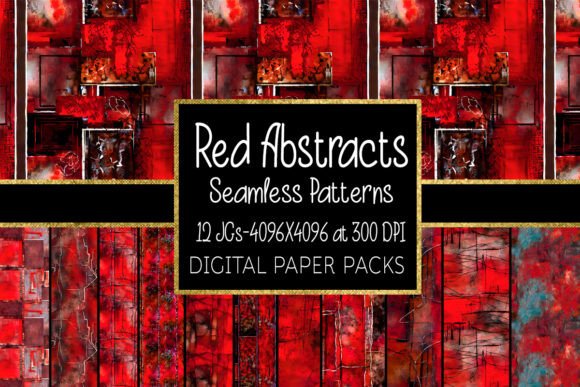 Red Abstract Seamless Patterns