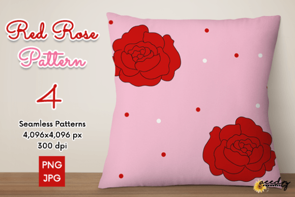 Red Rose Patterns Set: A Versatile Digital Paper Pack for Creative Projects