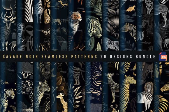 Savage Noir Seamless Patterns: Elevate Your Print-on-Demand Business with Unique Designs