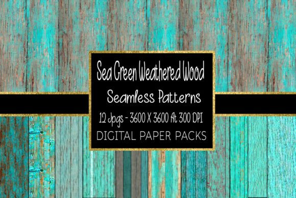 Sea Green Weathered Wood Patterns: A Versatile Digital Asset for Creative Projects