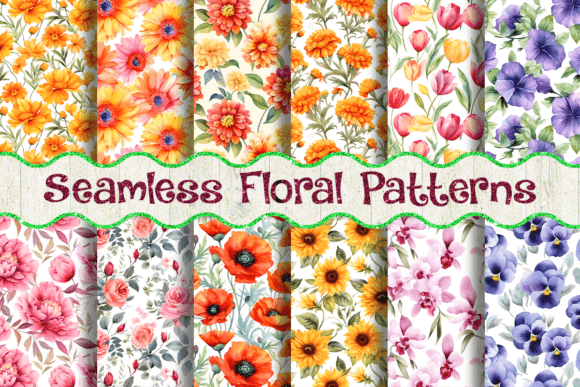 Seamless Flowers Patterns for Creative Projects