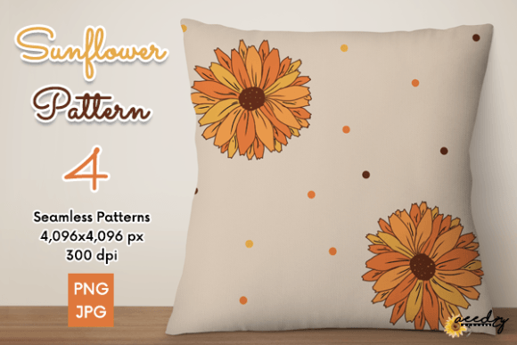 Sunflower Patterns Set: A Versatile Digital Paper Pack for Creative Projects