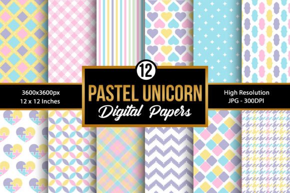 Unicorn Colors Digital Paper Patterns: A Versatile Resource for Creative Projects