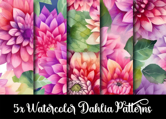 Watercolor Dahlia Flower Patterns: A Strategic Design Asset for Creative and Professional Projects