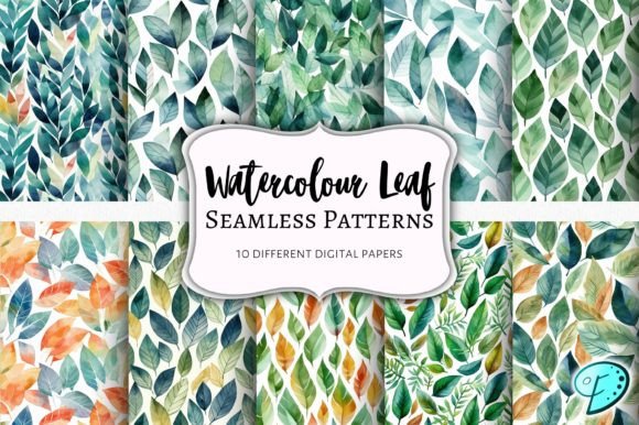 Watercolour Leaf Seamless Patterns: A Versatile Tool for Creative Projects